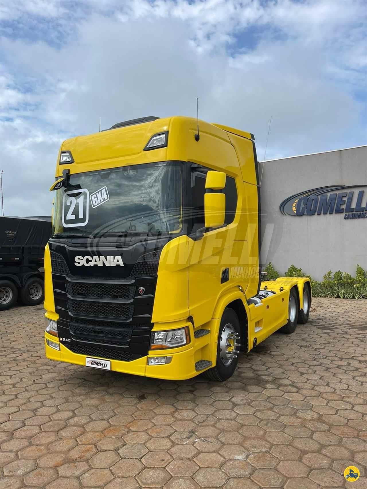 Marca/Modelo: Scania/R540  Ano/Modelo: 21/21  Tração: 6x4 molas  Quilometragem: 286k  Cor: Amarelo  Com Retarder, Gelade