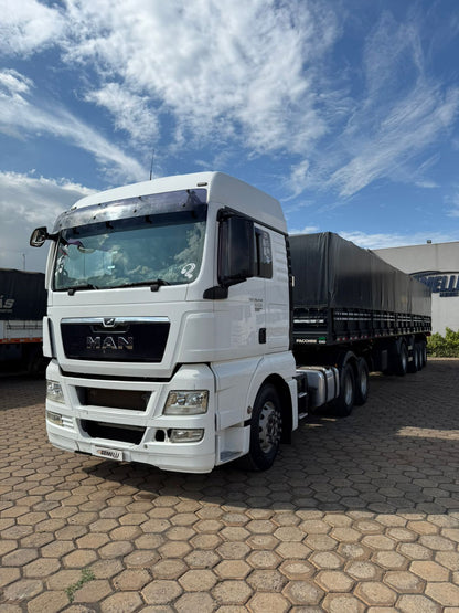 Conj. MAN TGX 28.440 6X2 + Carreta FACCHINI LS 4º eixo Quilometragem: 393 Cor: Branco